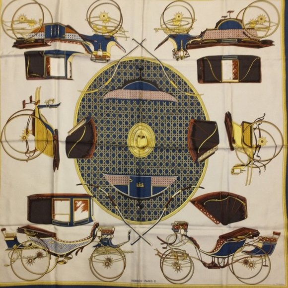 Hermes Accessories - Hermes Scarf "Les Voitures a Transformation"